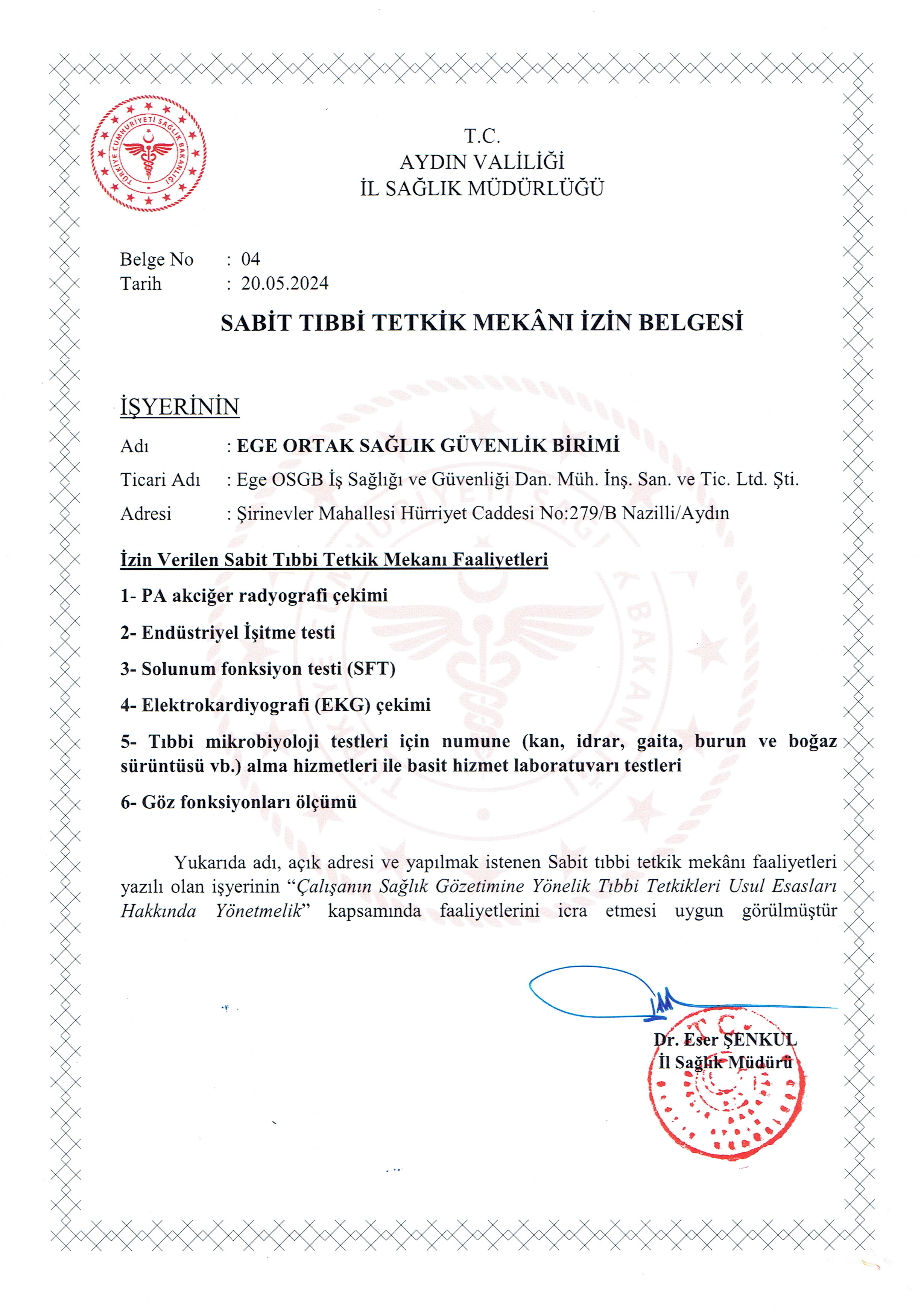 Laboratuvar Yetki Belgesi